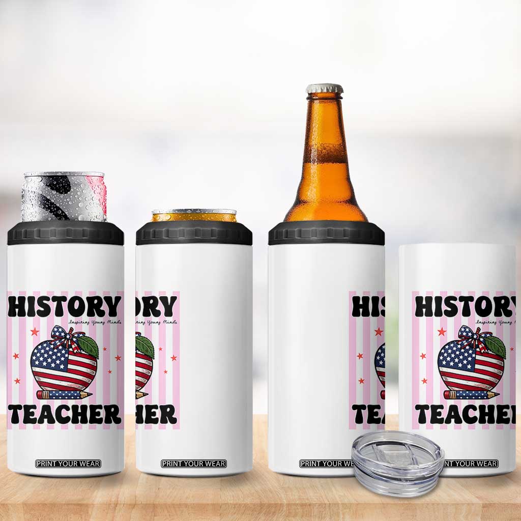 Inspiring Young Minds Teacher 4 in 1 Can Cooler Tumbler 250th Anniversary Educator Gift