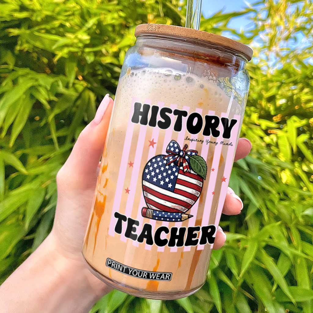 Inspiring Young Minds Teacher Glass Can 250th Anniversary Educator Gift