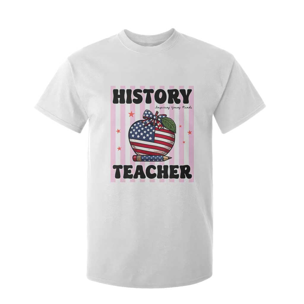 Inspiring Young Minds Teacher T Shirt For Kid 250th Anniversary Educator Gift TS12 White Print Your Wear