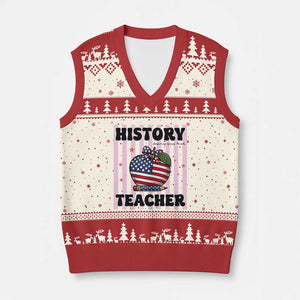 Inspiring Young Minds Teacher V-Neck Knit Sweater Vest 250th Anniversary Educator Gift