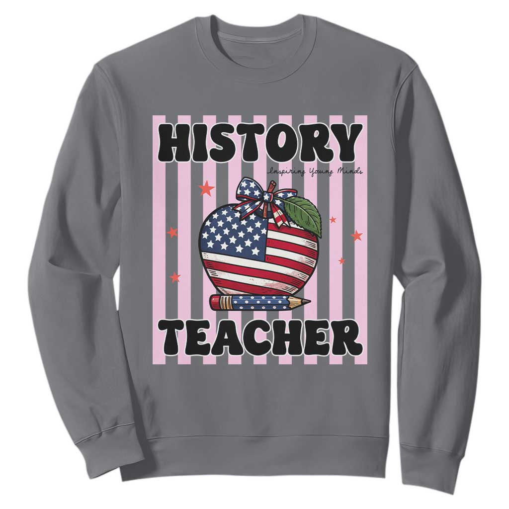 Inspiring Young Minds Teacher Sweatshirt 250th Anniversary Educator Gift TS12 Charcoal Print Your Wear