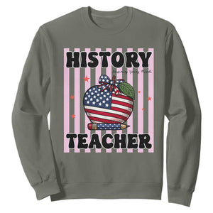 Inspiring Young Minds Teacher Sweatshirt 250th Anniversary Educator Gift TS12 Military Green Print Your Wear