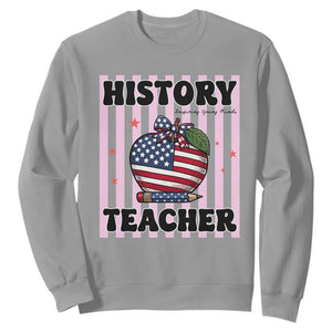 Inspiring Young Minds Teacher Sweatshirt 250th Anniversary Educator Gift TS12 Sport Gray Print Your Wear