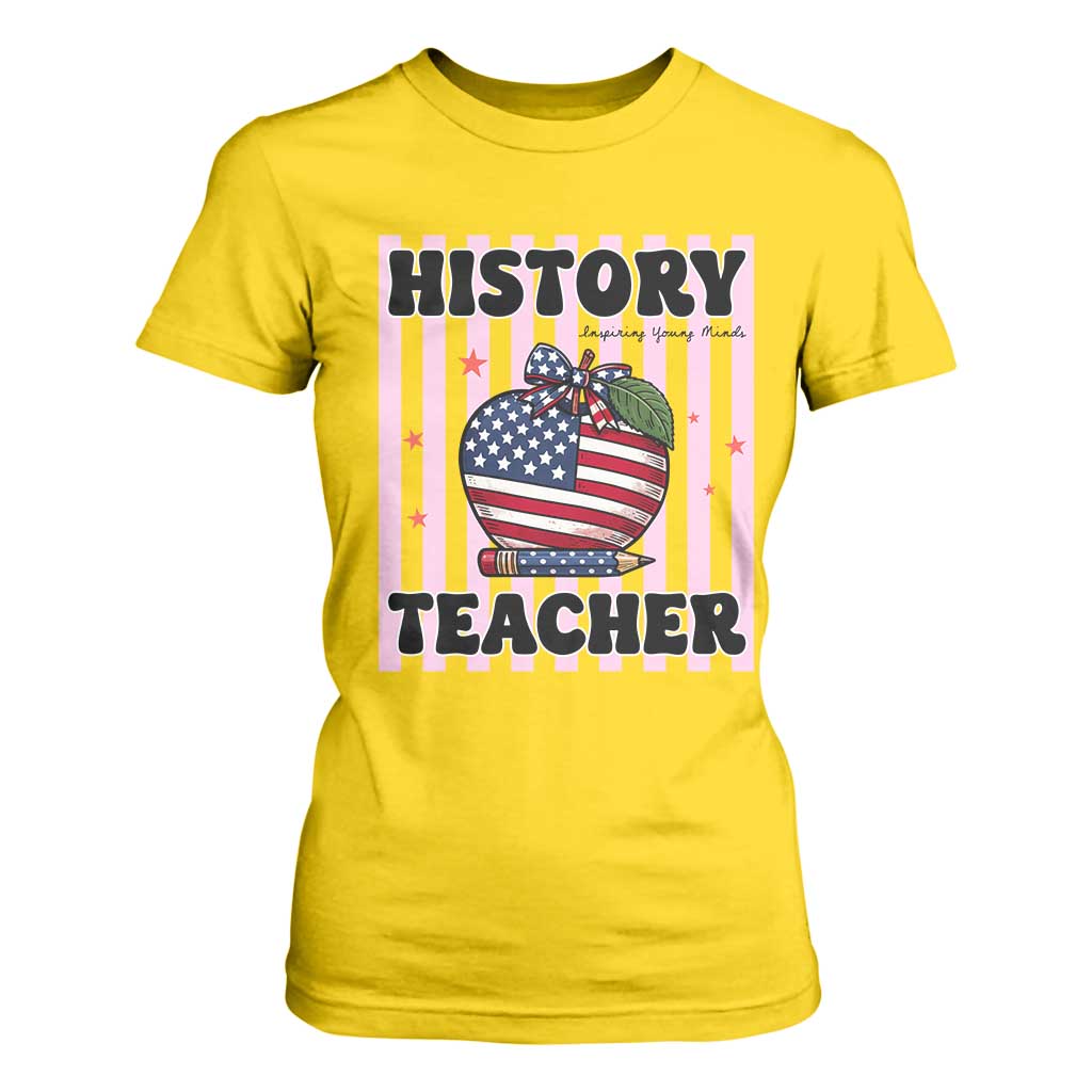 Inspiring Young Minds Teacher T Shirt For Women 250th Anniversary Educator Gift
