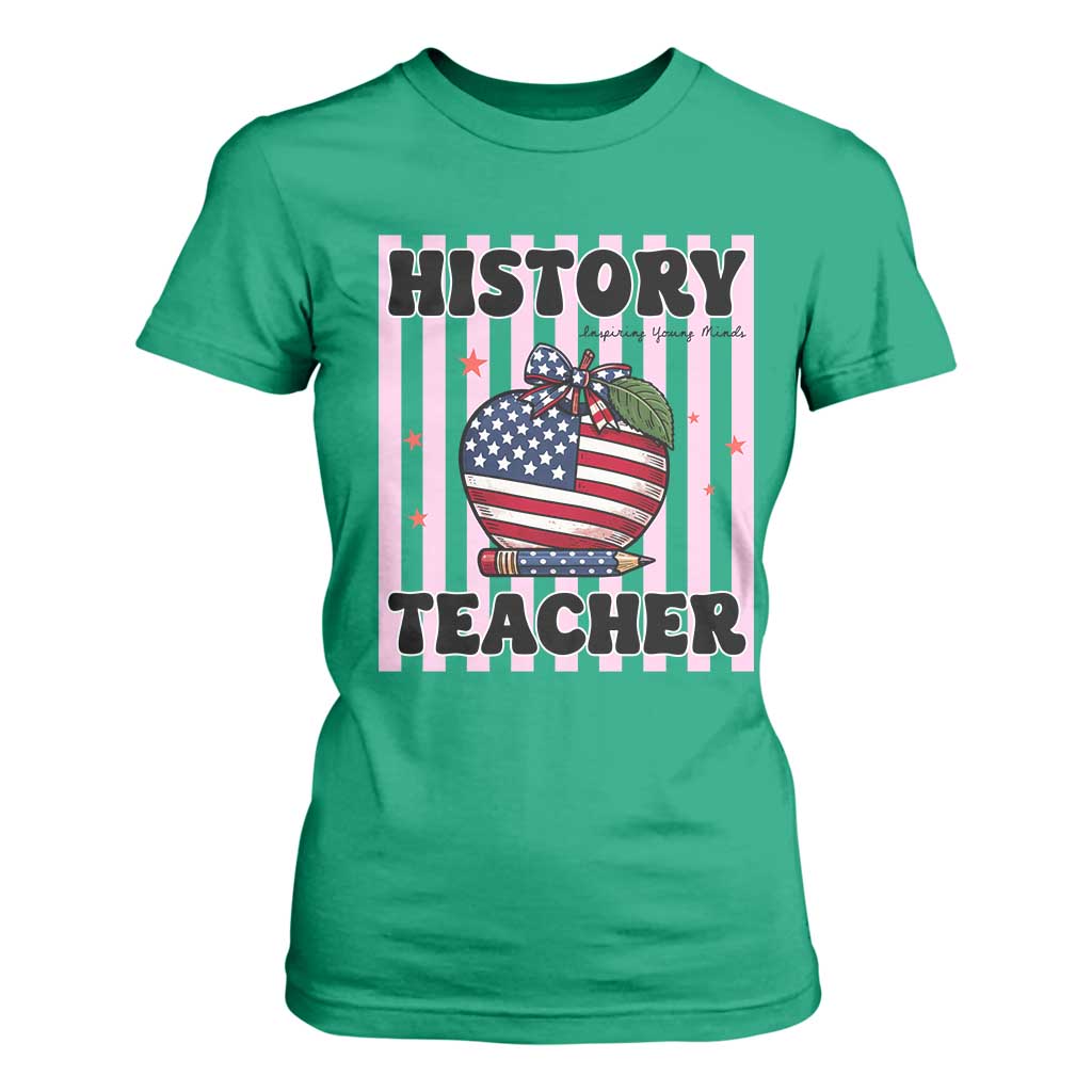 Inspiring Young Minds Teacher T Shirt For Women 250th Anniversary Educator Gift