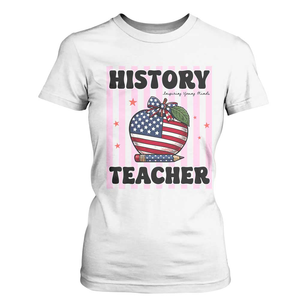 Inspiring Young Minds Teacher T Shirt For Women 250th Anniversary Educator Gift