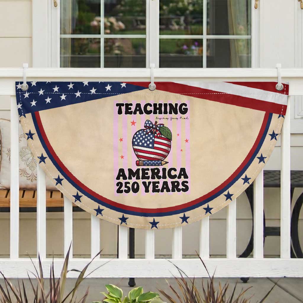 Inspiring Young Minds Teacher Patriotic Fan Flag USA 250th Anniversary Gift