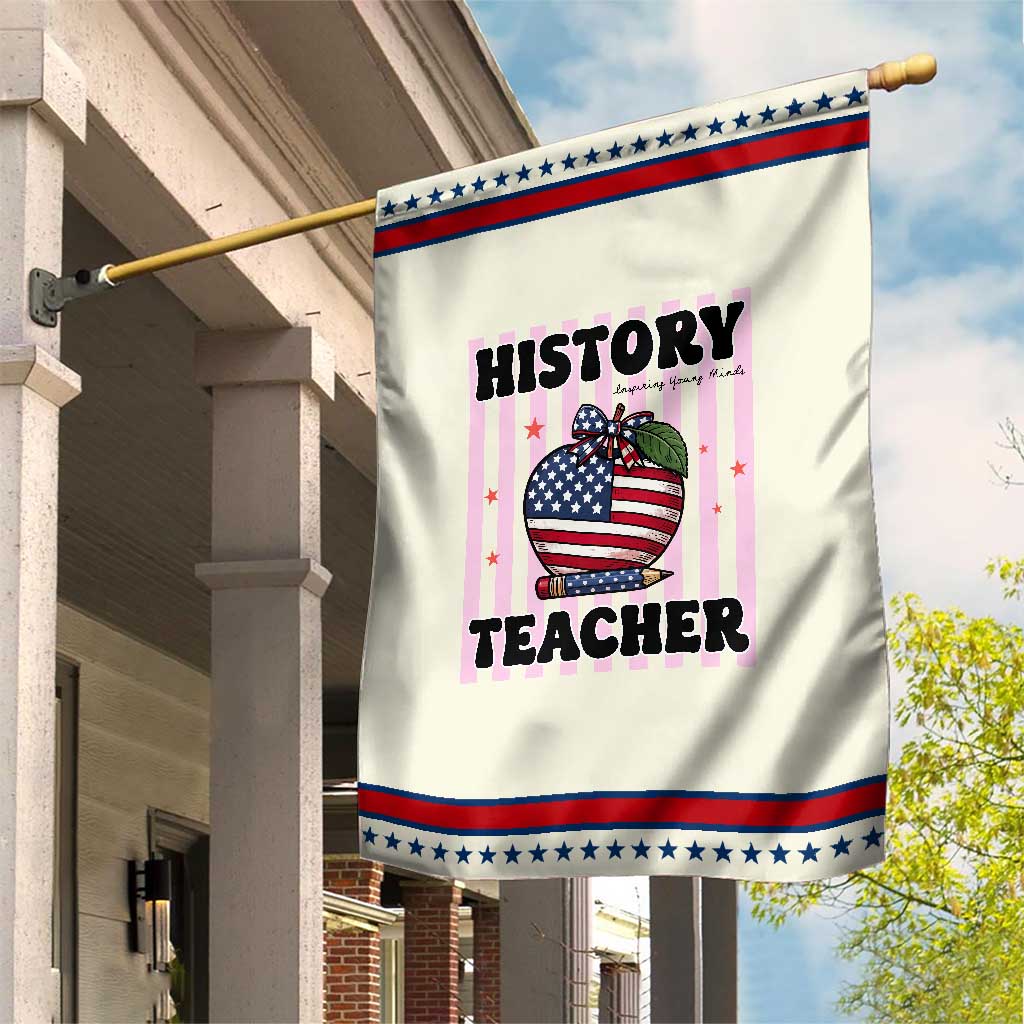 Inspiring Young Minds Teacher Patriotic Garden Flag 250th Anniversary Educator Gift