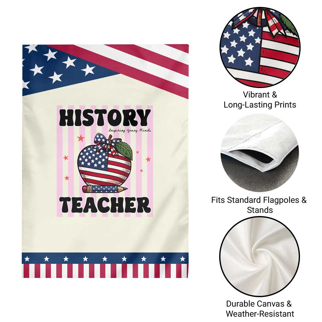 Inspiring Young Minds Teacher Patriotic Garden Flag 250th Anniversary Educator Gift