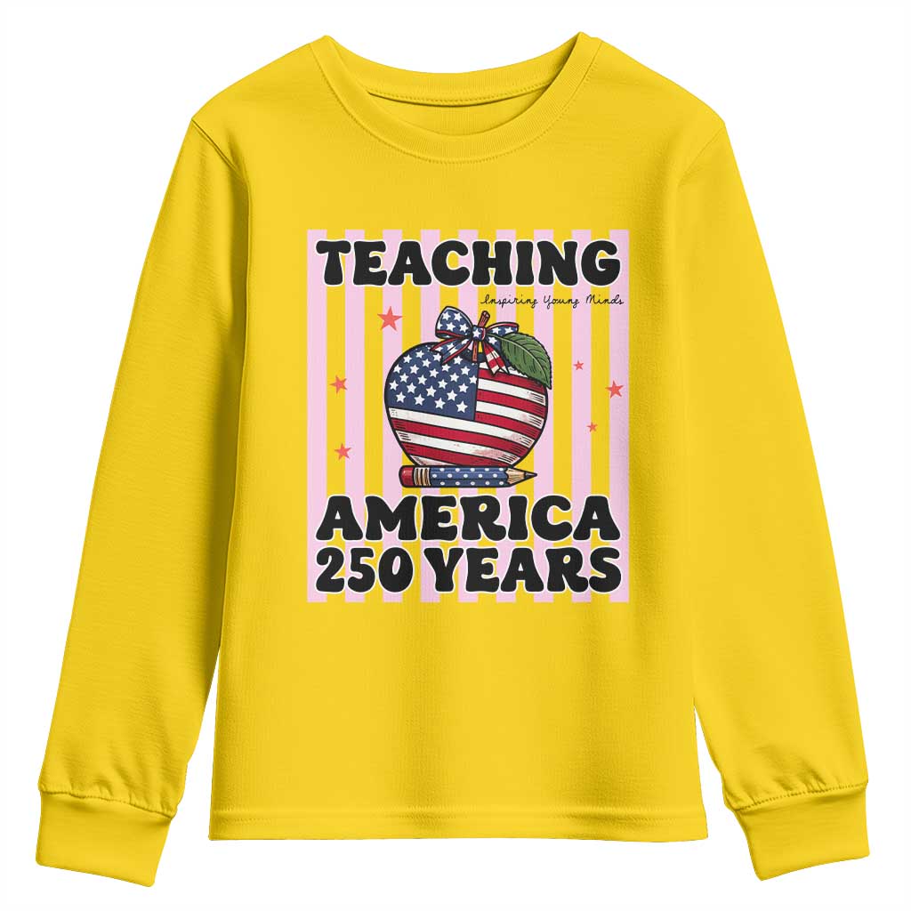 Inspiring Young Minds Teacher Youth Sweatshirt America 250th Anniversary Gift TS12 Daisy Print Your Wear