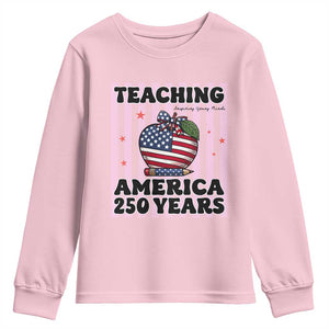 Inspiring Young Minds Teacher Youth Sweatshirt America 250th Anniversary Gift TS12 Light Pink Print Your Wear