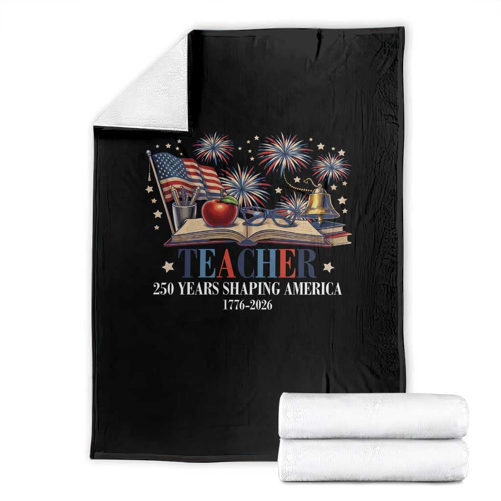 250 Years Shaping America Educator Throw Blanket America 250th Anniversary TS12 Black Print Your Wear