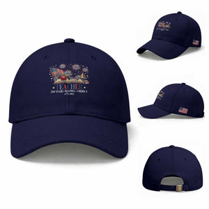 250 Years Shaping America Educator Baseball Cap USA 250th Anniversary TS12 Baseball Cap Universal Fit Dark Blue Print Your Wear