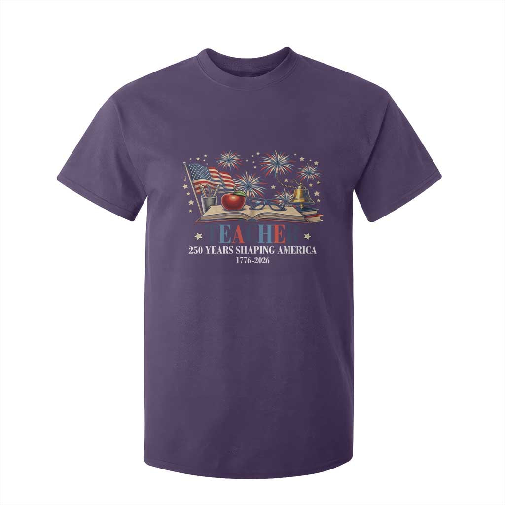 250 Years Shaping America Educator T Shirt For Kid America 250th Anniversary TS12 Purple Print Your Wear