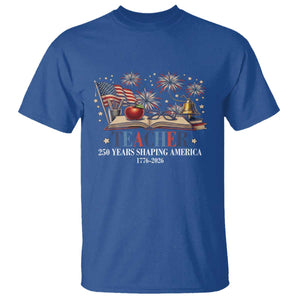 250 Years Shaping America Educator T Shirt America 250th Anniversary TS12 Royal Blue Print Your Wear