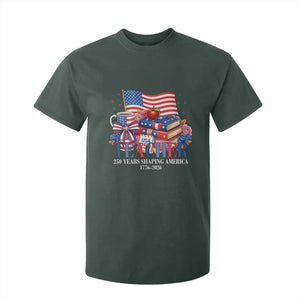 250 Years Shaping America Anniversary T Shirt For Kid Proud Educator Gift TS12 Dark Forest Green Print Your Wear
