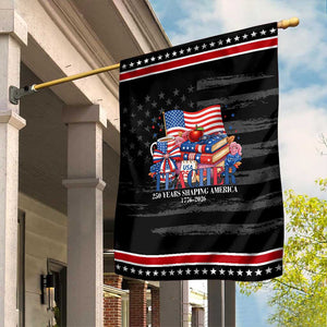 250 Years Shaping America Anniversary Patriotic Garden Flag Proud Educator Gift TS12 Distressed Black Red Print Your Wear