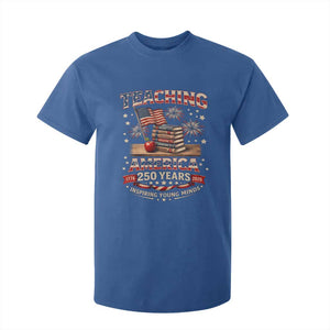 American Teacher Gift T Shirt For Kid Inspiring Young Minds 250th Anniversary TS12 Royal Blue Print Your Wear