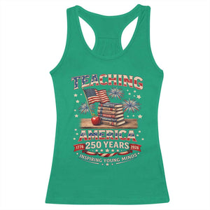 American Teacher Gift Racerback Tank Top Inspiring Young Minds 250th Anniversary TS12 Irish Green Print Your Wear