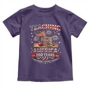 American Teacher Gift Toddler T Shirt Inspiring Young Minds 250th Anniversary TS12 Purple Print Your Wear