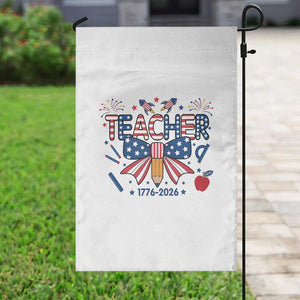 Proud American Teacher 250 Years Garden Flag Patriotic Educator Gift TS12 Print Your Wear