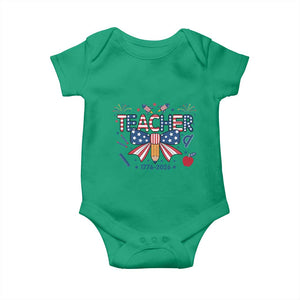 Proud American Teacher 250 Years Baby Onesie Patriotic Educator Gift TS12 Irish Green Print Your Wear