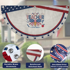 Proud American Teacher 250 Years Patriotic Fan Flag Educator Gift TS12 Print Your Wear