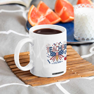 Proud American Teacher 250 Years Coffee Mug Patriotic Educator Gift TS12 Print Your Wear
