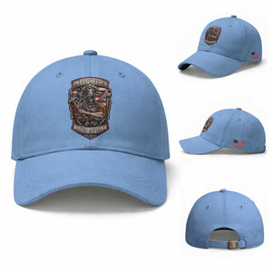 Vintage Proud American Welder Baseball Cap Built By Fire Blue Collar Dad Gift
