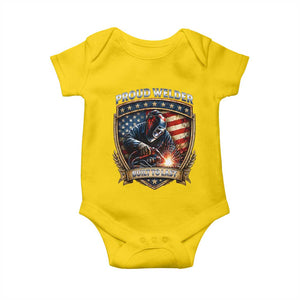 Built To Last Proud Welder Baby Onesie Blue Collar American Dad Gift TS12 Daisy Print Your Wear