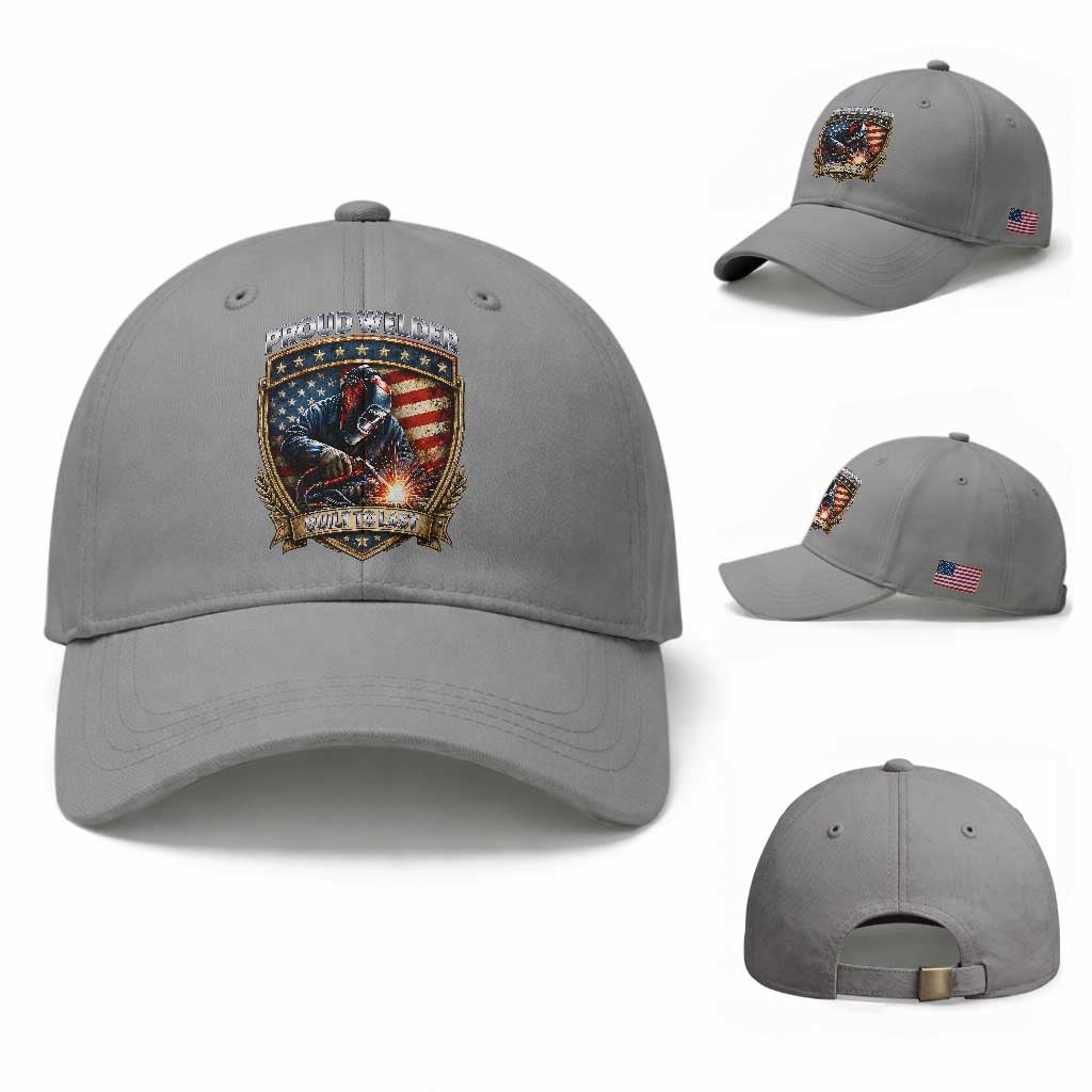 Built To Last Proud Welder Baseball Cap Blue Collar American Dad Gift TS12 Baseball Cap Universal Fit Sport Gray Print Your Wear