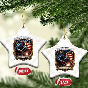 Built To Last Proud Welder Ceramic Ornament Blue Collar American Dad Gift TS12 Print Your Wear