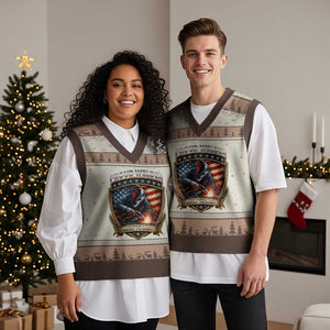 Built To Last Proud Welder V-Neck Knit Sweater Vest Blue Collar American Dad Gift TS12 Mocha Mousse Print Your Wear