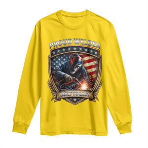 Built To Last Proud Welder Long Sleeve Shirt Blue Collar American Dad Gift TS12 Daisy Print Your Wear