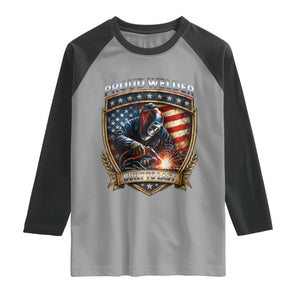 Built To Last Proud Welder Raglan Shirt Blue Collar American Dad Gift TS12 Sport Gray Black Print Your Wear