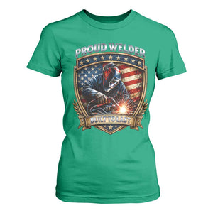 Built To Last Proud Welder T Shirt For Women Blue Collar American Dad Gift TS12 Irish Green Print Your Wear