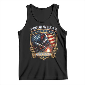 Built To Last Proud Welder Tank Top Blue Collar American Dad Gift
