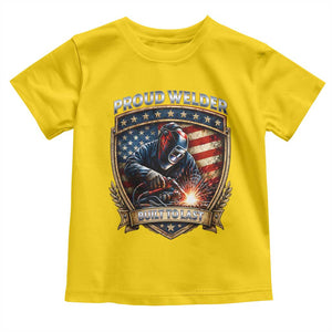 Built To Last Proud Welder Toddler T Shirt Blue Collar American Dad Gift TS12 Daisy Print Your Wear