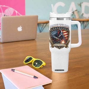 Built To Last Proud Welder Tumbler With Handle Blue Collar American Dad Gift TS12 Print Your Wear