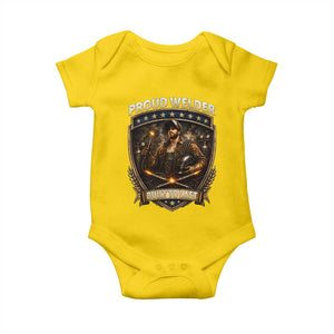 Proud Welder Graphic Baby Onesie Built To Last Worker Gift TS12 Daisy Print Your Wear