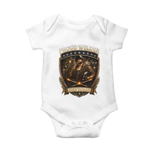 Proud Welder Graphic Baby Onesie Built To Last Worker Gift TS12 White Print Your Wear