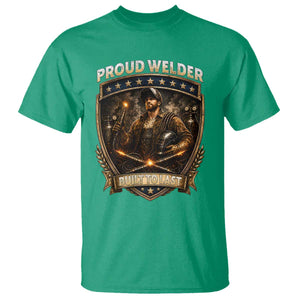 Proud Welder Graphic T Shirt Built To Last Worker Gift TS12 Irish Green Print Your Wear