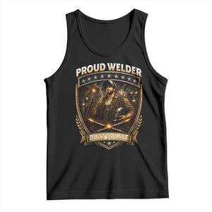 Proud Welder Graphic Tank Top Built To Last Worker Gift TS12 Black Print Your Wear