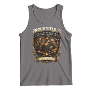 Proud Welder Graphic Tank Top Built To Last Worker Gift TS12 Deep Heather Print Your Wear
