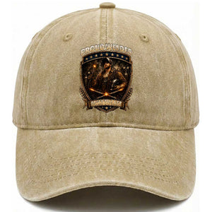 Proud Welder Graphic Washed Cotton Baseball Cap Built To Last Worker Gift