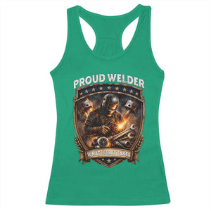 Proud Welder Whatever It Takes Racerback Tank Top Vintage Mechanic Workwear TS12 Irish Green Print Your Wear