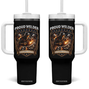 Proud Welder Whatever It Takes Tumbler With Handle Vintage Mechanic Workwear