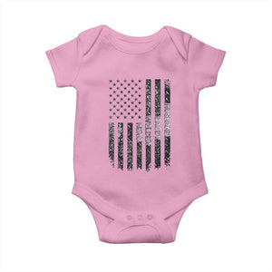 Husband Daddy Welder Hero Baby Onesie Patriotic Welding American Flag Graphic TS12 Light Pink Print Your Wear