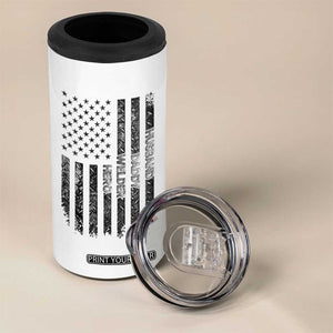 Husband Daddy Welder Hero 4 in 1 Can Cooler Tumbler Patriotic Welding American Flag Graphic TS12 Print Your Wear