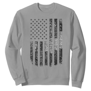 Husband Daddy Welder Hero Sweatshirt Patriotic Welding American Flag Graphic TS12 Sport Gray Print Your Wear